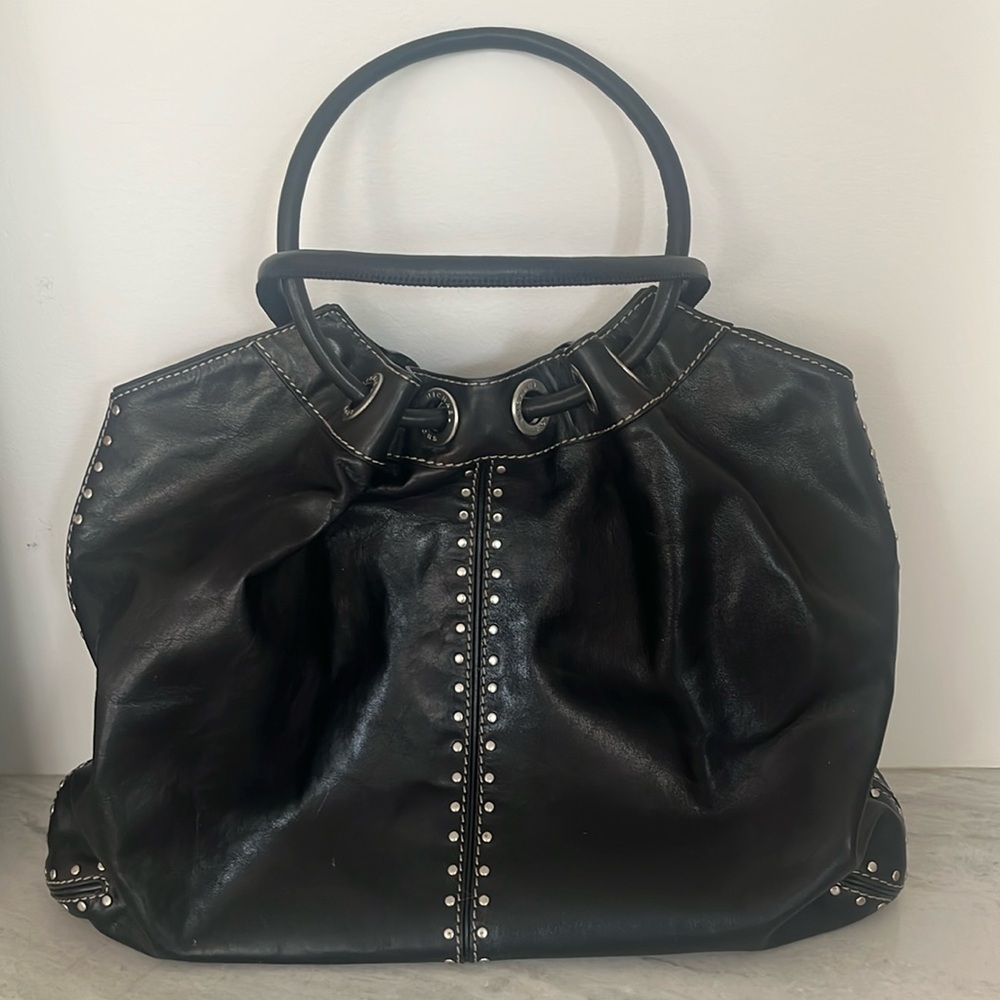 MICHAEL Michael Kors Astor Studded Large Ring Tote Shoulder Bag